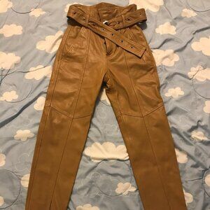 Leather Straight Leg Pants w/ Tags